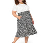 Leota's Curve Women Mindy Skirt Zig Zag Black White