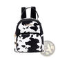 Mini Backpack Cow and Snake Print Korean Style
