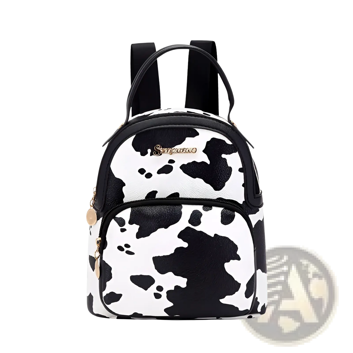 Mini Backpack Cow and Snake Print Korean Style