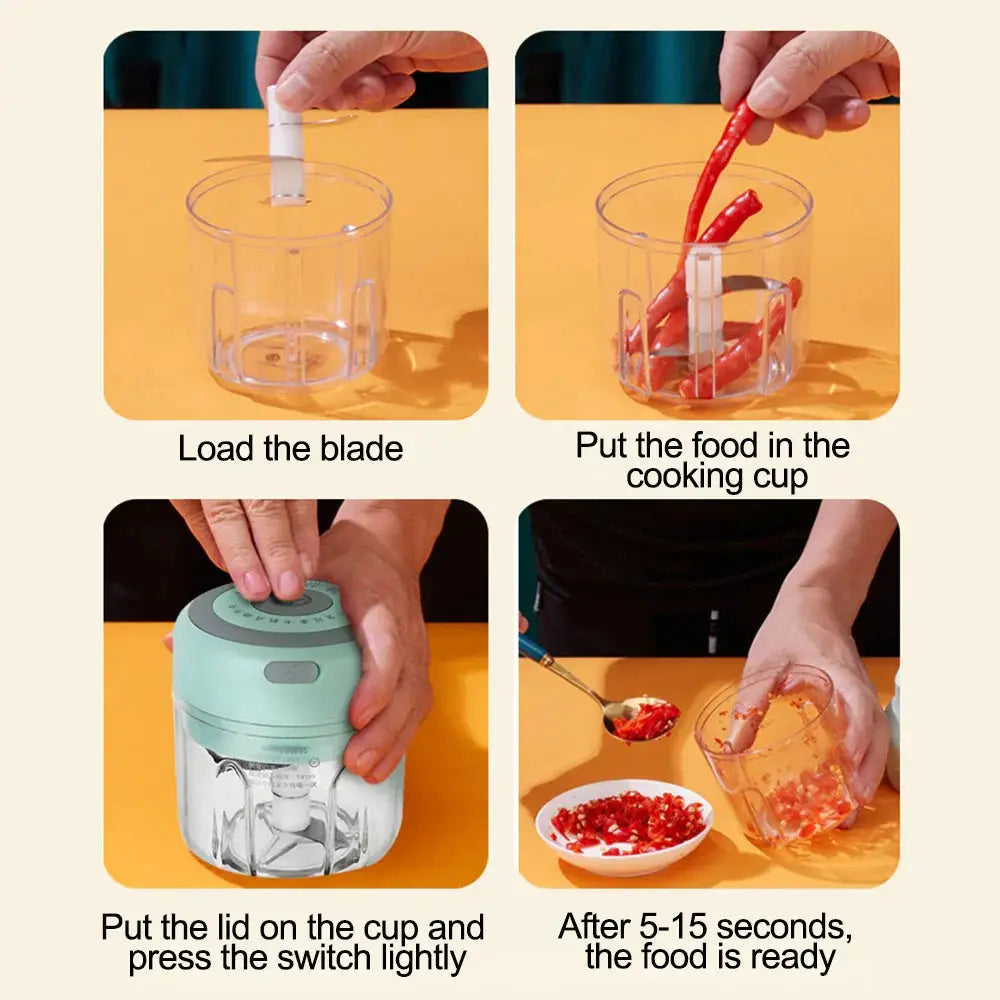 Usb Electric Mini Food Chopper and Garlic Mincer