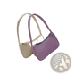Minimalist Faux Leather Curved Underarm Handbag