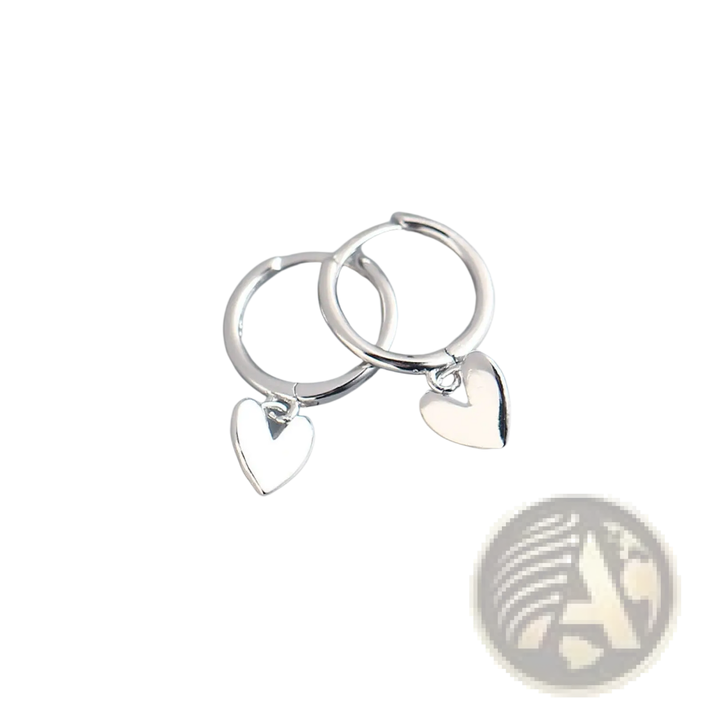 Minimalist Heart Shaped Hoop Earrings in Silver and Gold