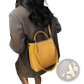 Minimalist Leather Bucket Bag with Detachable Strap
