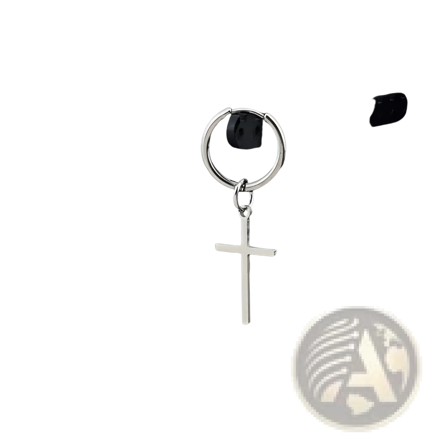 Minimalist Stainless Steel Cross Hoop Earrings