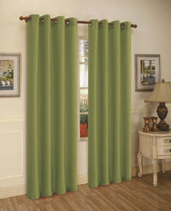 J&V TEXTILES 2 Panels Solid Grommet Faux Silk Window Curtain Drapes Treatment in 84" Length