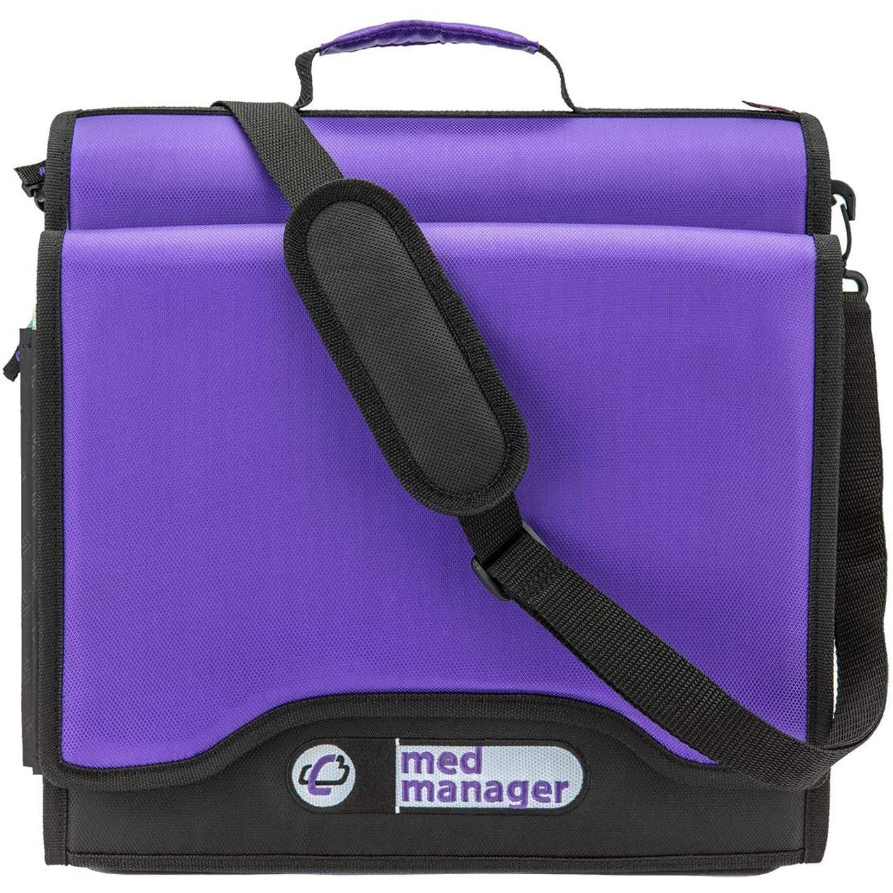 Med Manager Diabetic Supply Organizer with Insulin Cooler Travel Case, Holds (15) Pill Bottles - (11) Standard Size and (4) Large Bottles