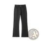 Modern Black Straight Leg Bootcut Denim Jeans