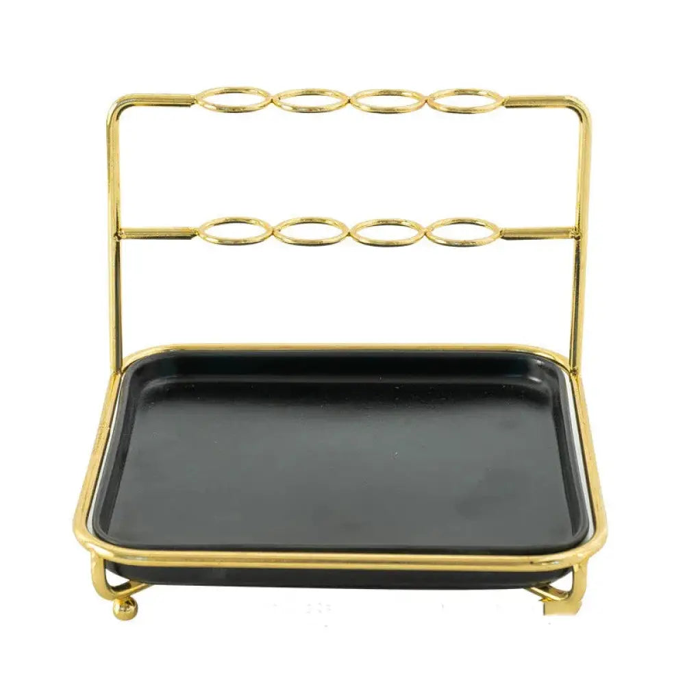 Modern Gold and Ceramic Vanity Cosmetics Organizer
