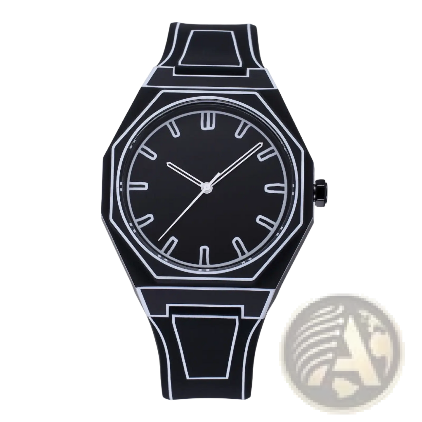 Modern Octagonal Minimalist Waterproof Silicone Watch