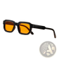 Modern Square Frame Retro Tinted Sunglasses