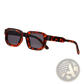 Modern Square Frame Retro Tinted Sunglasses
