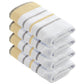 Decorative Cotton Stripe Bath Towel Set - Noelle Collection