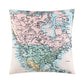 Mainstays Decorative World Map Pillow Pink 16" x 16"