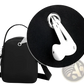 Multi Pocket Nylon Crossbody Bag with Earbud Case Attachment