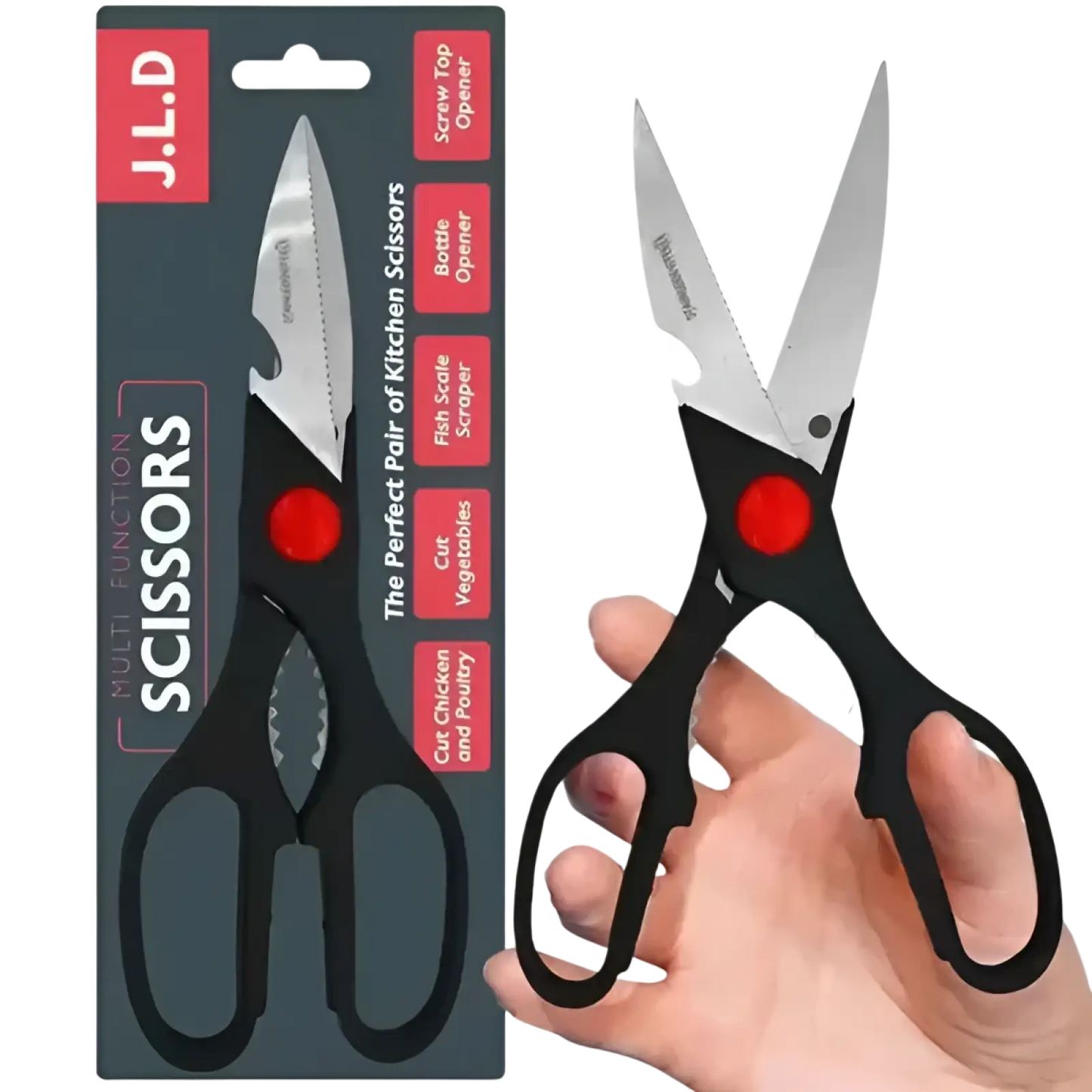 Multi-purpose Kitchen Shears with Nutcracker and Opener
