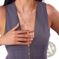 Multicolor Crystal Geometric Gold Pendant Necklace