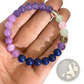 Multicolor Gradient Fluorite Beaded Bracelet with Crystal Accent