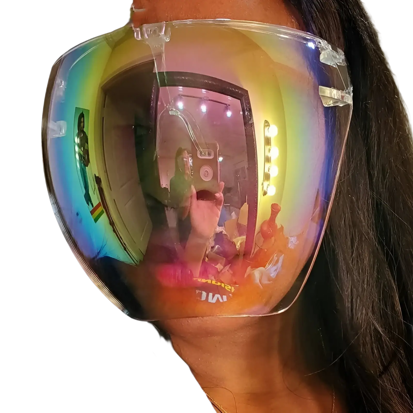 Multifunctional Anti-splash Iridescent Shield Sunglasses