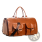 Multifunctional Canvas and Leather Folding Travel Duffel Bag