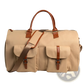 Multifunctional Canvas and Leather Folding Travel Duffel Bag