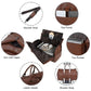 Multifunctional Canvas and Leather Folding Travel Duffel Bag