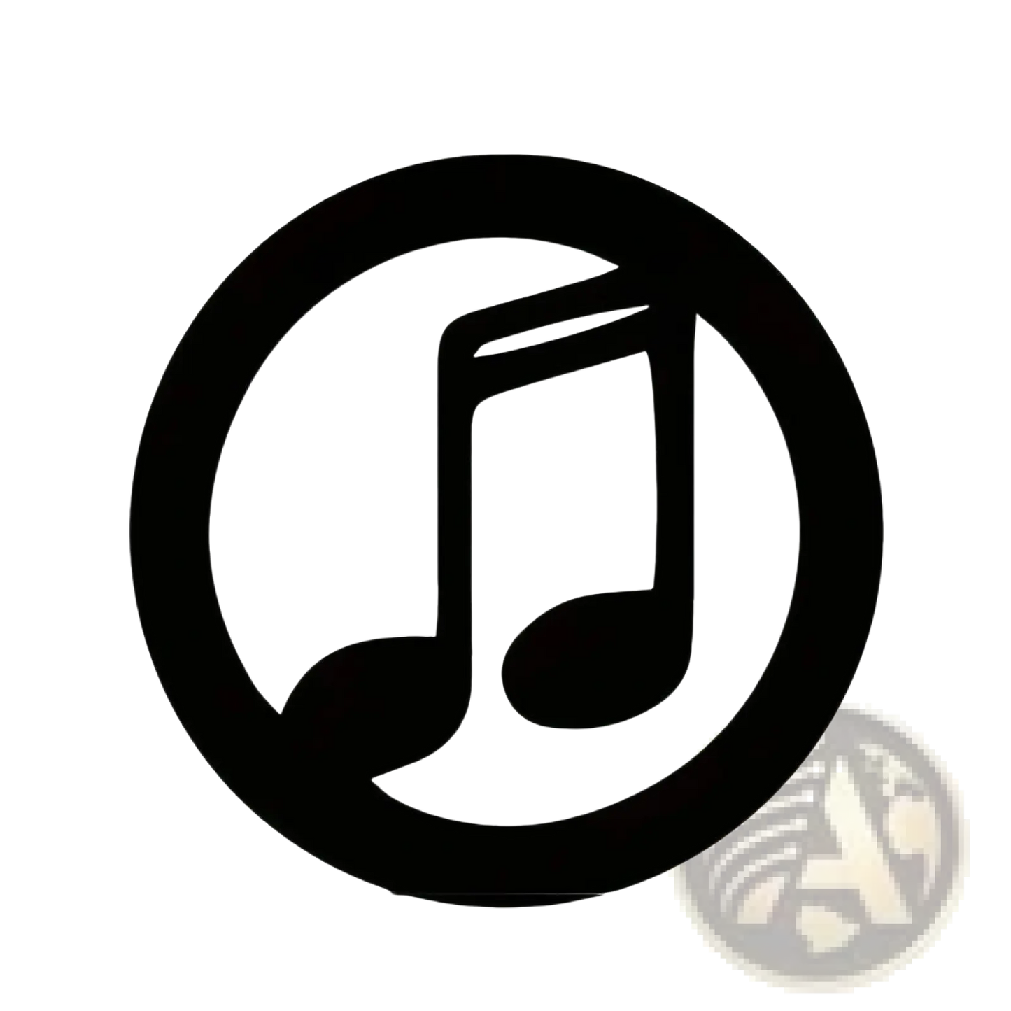 Musical Note Wooden Wall Decor 4 Piece Set 20x20cm