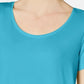 JM Collection Women's Cold-Shoulder Top Navy Size X-Large