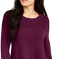 Alfani Women's Ottoman-Knit Tunic Sweater Dark Red Size Extra Small