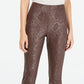 INC International Concepts Women's Snake-Print Skinny Pants Brown Size 14