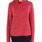 INC International Concepts Women's Embellished Turtleneck Sweater Red Size Medium