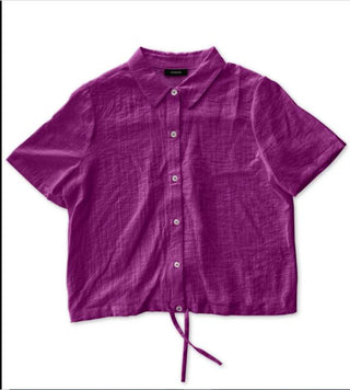 Alfani Women's Drawstring Hem Shirt Pink Size X-Large