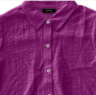 Alfani Women's Drawstring Hem Shirt White Size Large