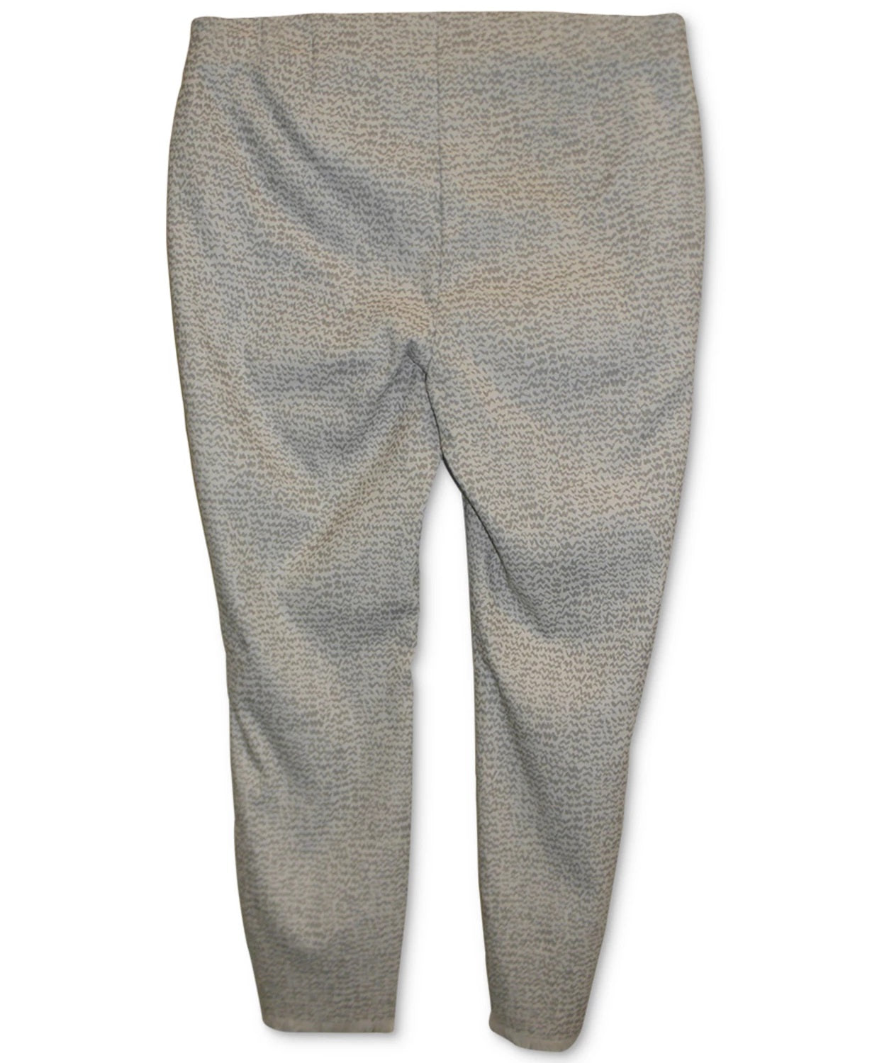 Alfani Women's Printed Fringed-Hem Skinny Ankle Pants Beigekhaki Size 12