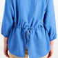 Alfani Women's Bishop-Sleeve Tie-Back Top Blue Size Small