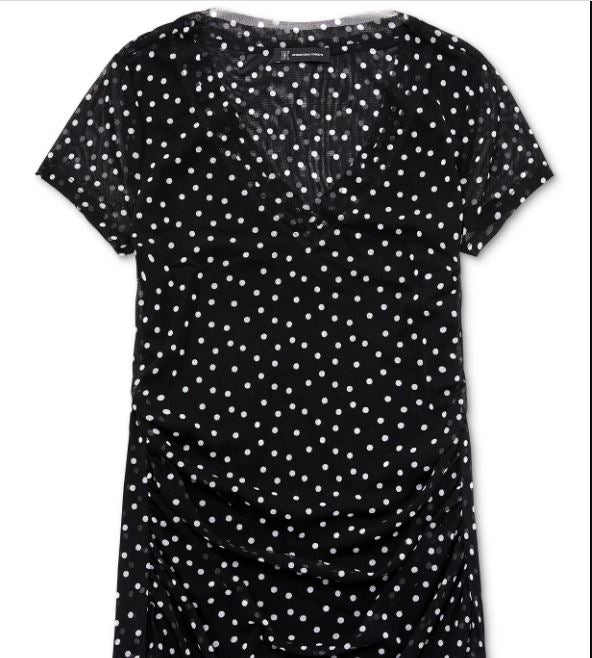 INC International Concepts Women's Double Layer V Neck Top Black Size Small