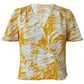 Alfani Women's Printed Surplice Flutter-Sleeve Top Yellow Size XX Large