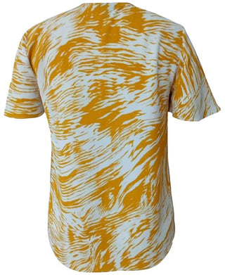 Alfani Women's Printed Surplice Flutter-Sleeve Top Yellow Size XX Large