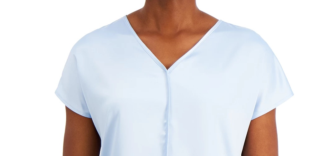 Alfani Women's V-Neck Top Med Green Size Extra Large