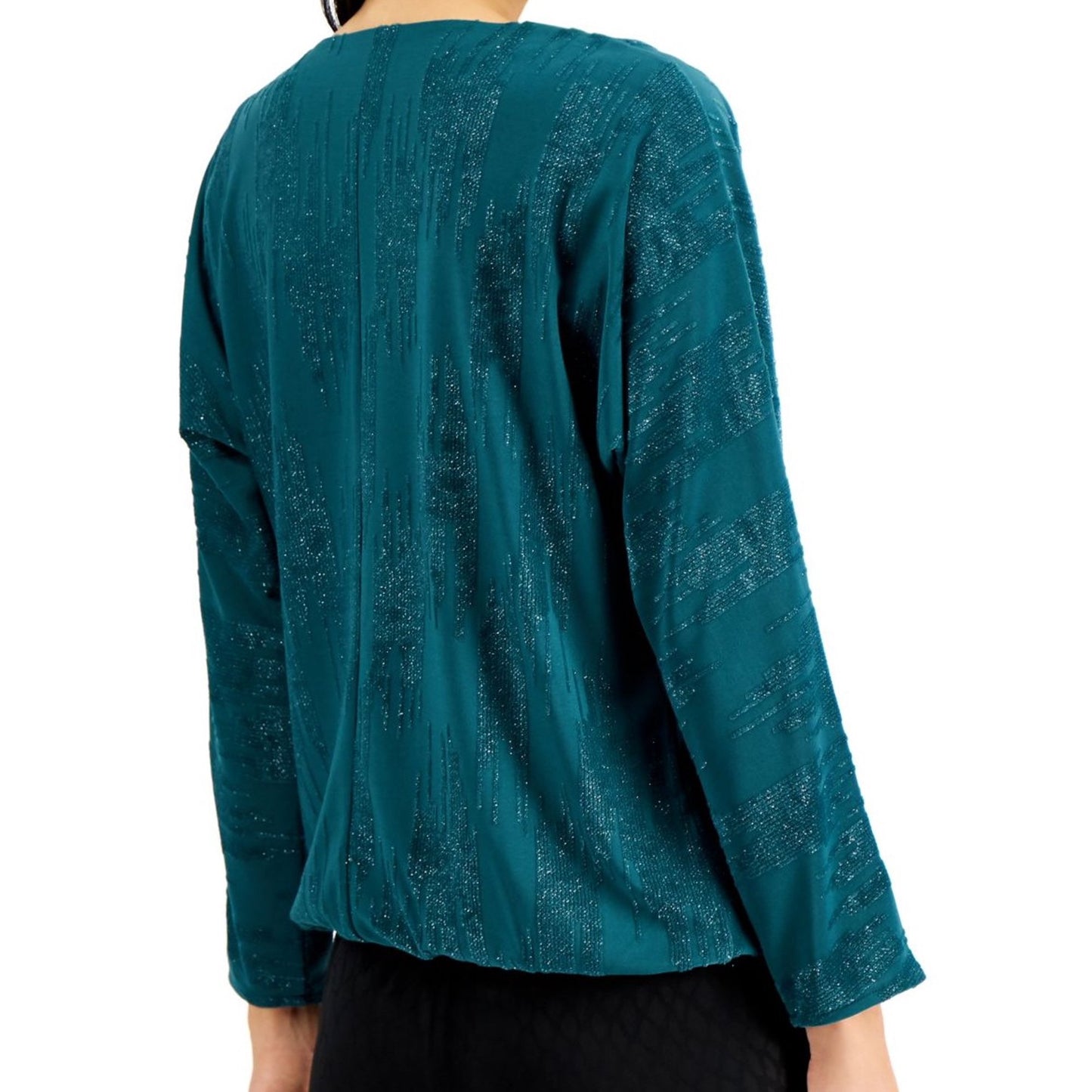 Alfani Women's V-Neck Top Dark Blue Size Small