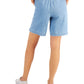 Karen Scott Women's Lila Drawstring Jean Shorts Navy Size Petite Medium