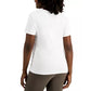 Karen Scott Women's Cotton V-Neck Top White Size Extra Small