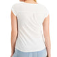 Style & Co Women's Happy Stripes Graphic T-Shirt White Size X-Small