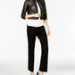 Anne Klein Women's Stretch Flare Leg Pants Black Size 14