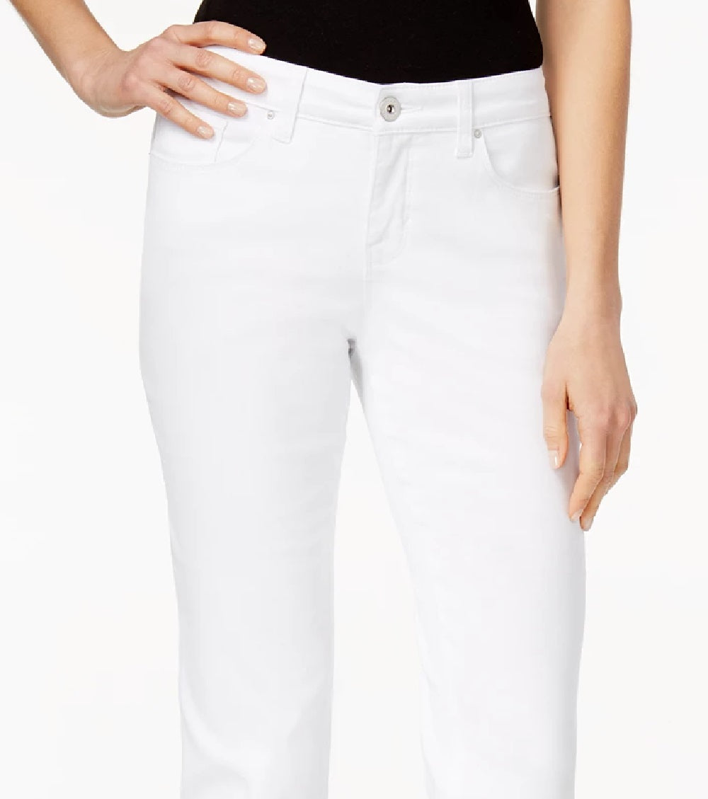 Style & Co Women's Curvy Fit Skinny Jeans Regular Short And Long Lengths White Size 14
