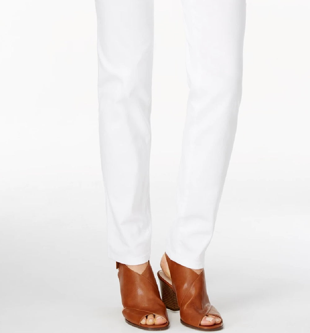 Style & Co Women's Curvy Fit Skinny Jeans Regular Short And Long Lengths White Size 14