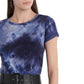 1.STATE Women's Tie Dye Brushed T-Shirt Blue Size X-Small