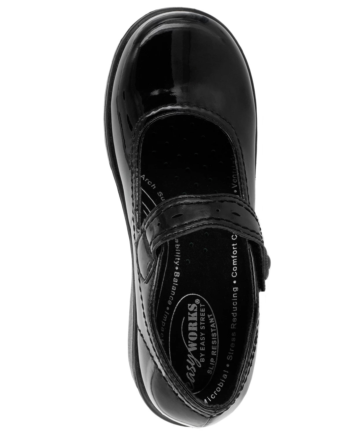 Easy Street Easy Works by Women's Letsee Mary Jane Clogs Charcoal Size 10M