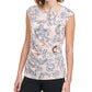 Calvin Klein Women's Printed Sleeveless Top Black Size Large