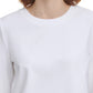Calvin Klein Women's Ruched-Sleeve Sweatshirt White Size Large