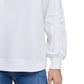 Calvin Klein Women's Ruched-Sleeve Sweatshirt White Size Large